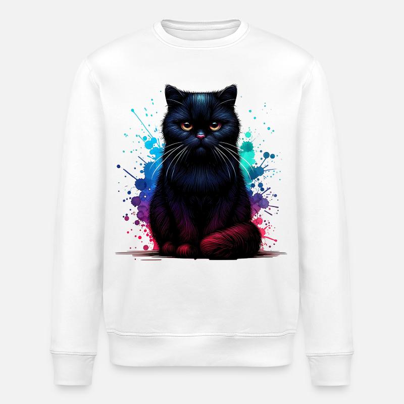 Cadeau du Chat Noir - Sweat bio ROLLER Stanley/Stella Unisexe - blanc