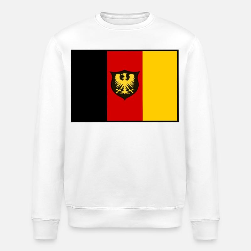 Drapeau de l’aigle NoirRedGold Shield - Sweat bio ROLLER Stanley/Stella Unisexe - blanc