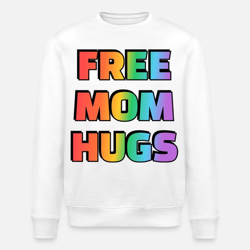 Rainbow Free Mom Câline T-shirt - Sweat bio ROLLER Stanley/Stella Unisexe - blanc