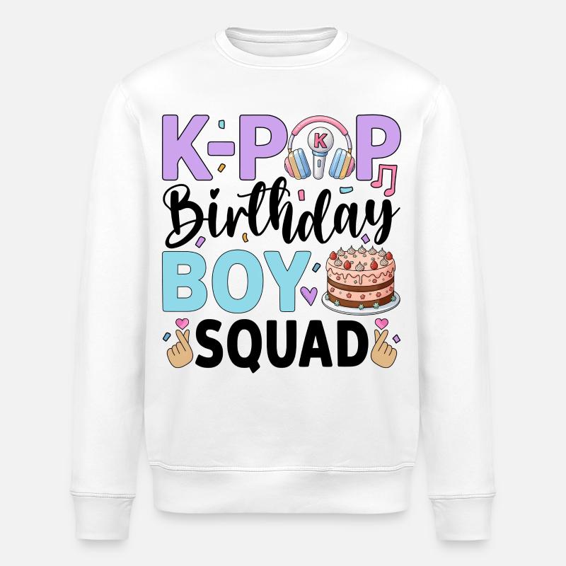 K-Pop Birthday Boy Squad - Stanley/Stella Unisex Bio-Sweatshirt ROLLER - Weiß