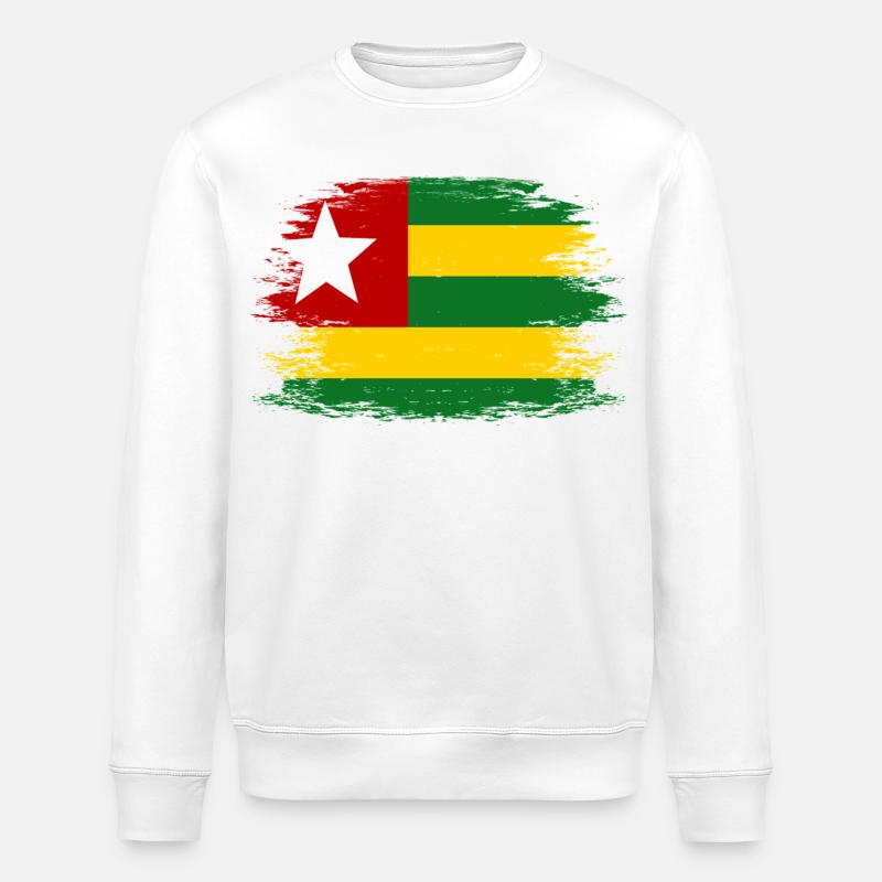 Togo_Flagge_used - Sweat bio ROLLER Stanley/Stella Unisexe - blanc