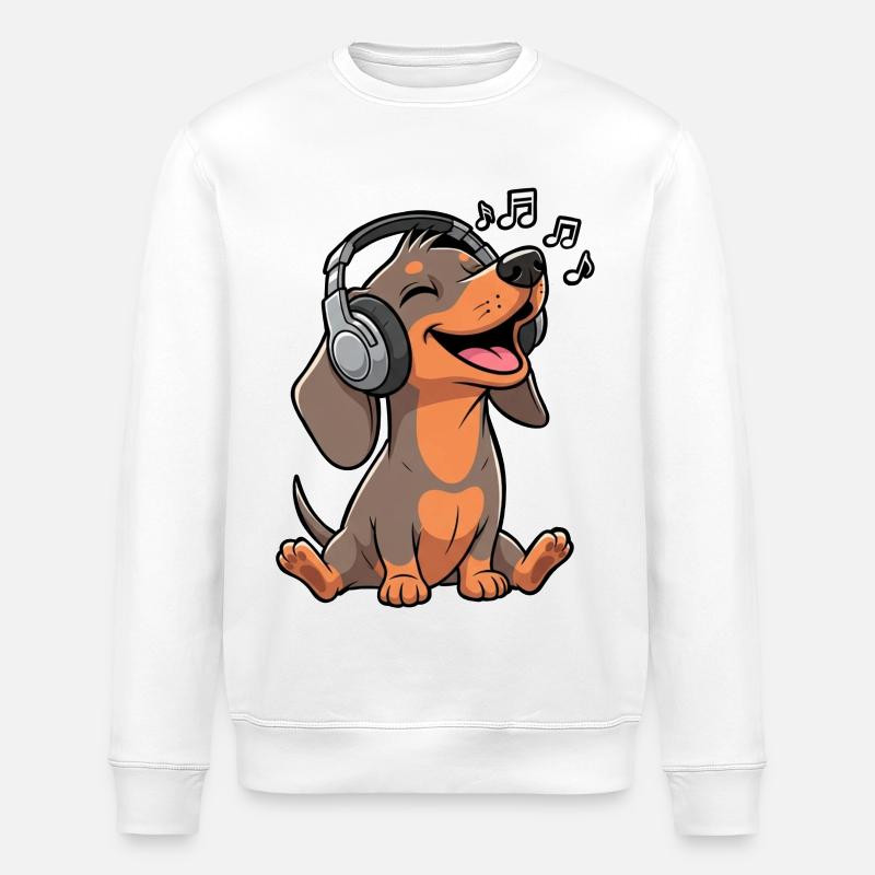Musique teckel - Sweat bio ROLLER Stanley/Stella Unisexe - blanc