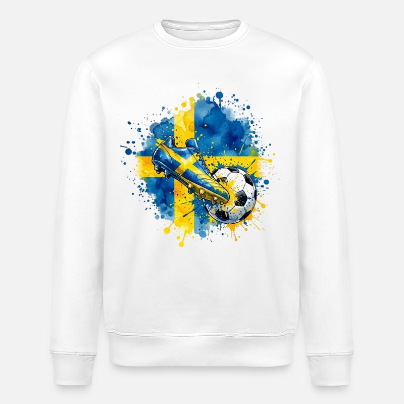 Football - Équipe de Suède - Sweat bio ROLLER Stanley/Stella Unisexe - blanc