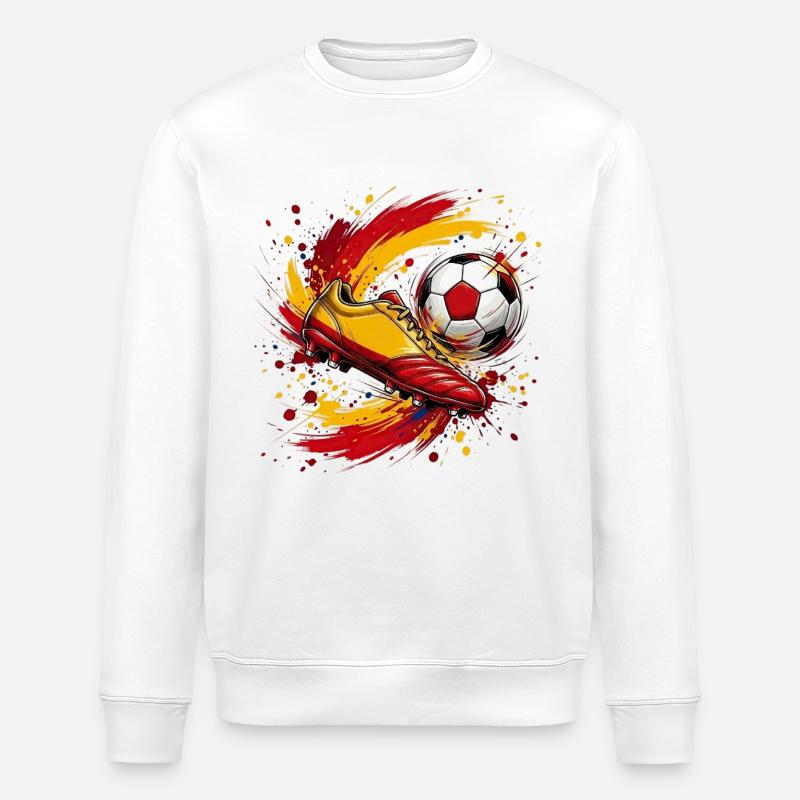 Fußball Team Spanien - Stanley/Stella Unisex Bio-Sweatshirt ROLLER - Weiß