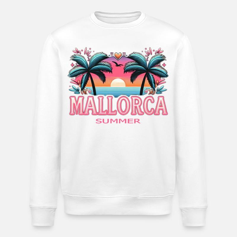 Majorque - Sweat bio ROLLER Stanley/Stella Unisexe - blanc