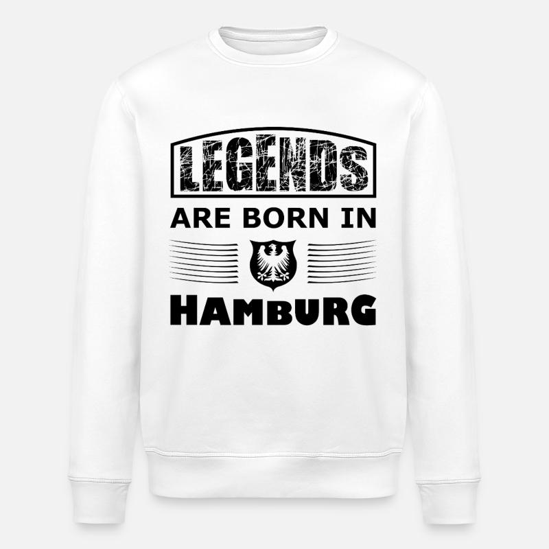 Légendes de Hambourg - Sweat bio ROLLER Stanley/Stella Unisexe - blanc