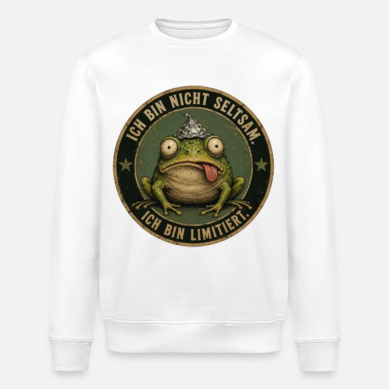 Ich bin nicht seltsam - limitiert - Stanley/Stella Unisex Bio-Sweatshirt ROLLER - Weiß