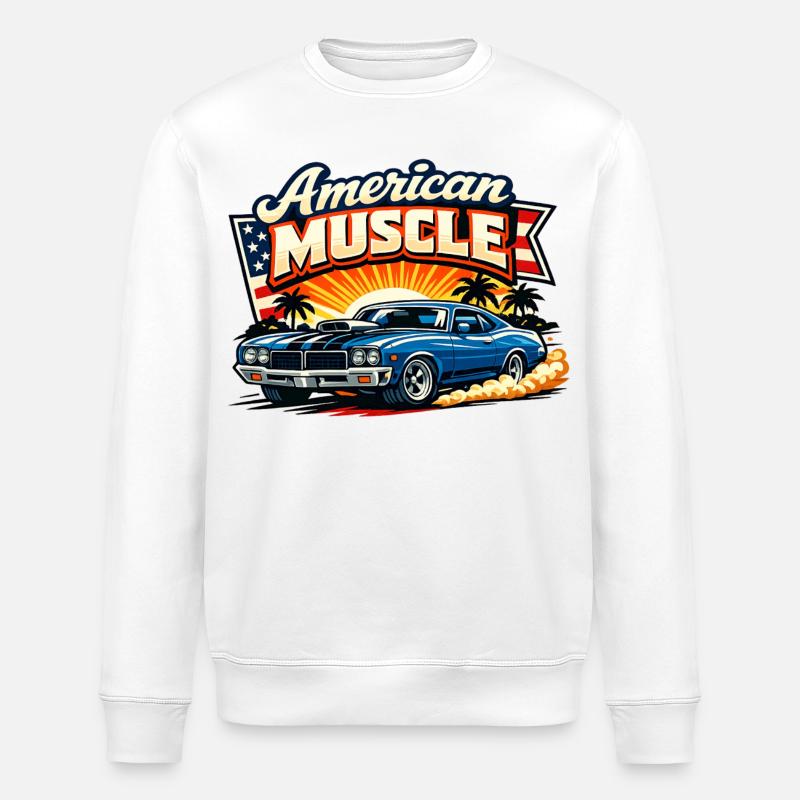 American_Muscle_3 - Stanley/Stella Unisex Bio-Sweatshirt ROLLER - Weiß