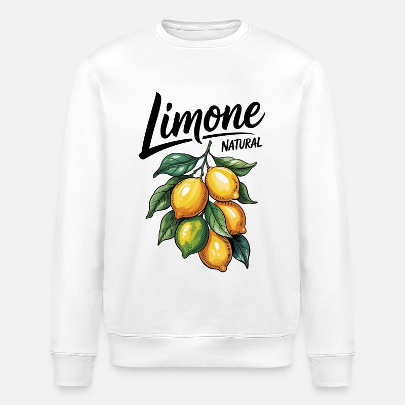 Limone Zitronen - Stanley/Stella Unisex Bio-Sweatshirt ROLLER - Weiß