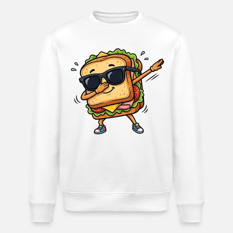 Dabbing Sandwich - Stanley/Stella Unisex Bio-Sweatshirt ROLLER - Weiß