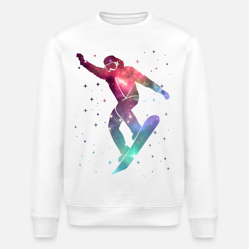 Snowboardeurs Snowboard Espace Snowboard - Sweat bio ROLLER Stanley/Stella Unisexe - blanc