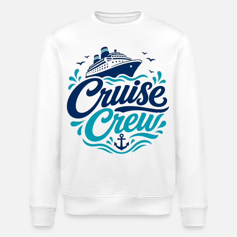 Logo de l’équipage de croisière Nautical - Sweat bio ROLLER Stanley/Stella Unisexe - blanc