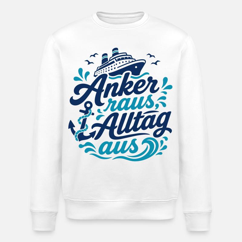 Ancre, vie quotidienne éteinte - Sweat bio ROLLER Stanley/Stella Unisexe - blanc