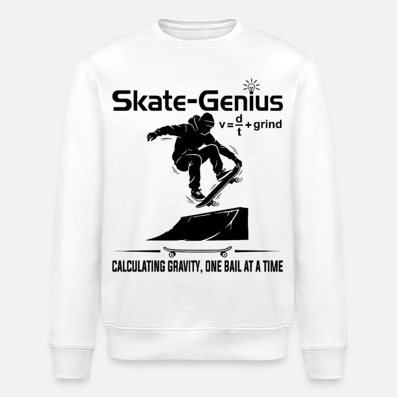 Génie du skate à Grind - Sweat bio ROLLER Stanley/Stella Unisexe - blanc