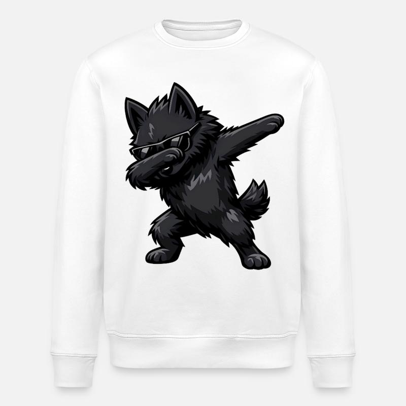 Dabbing Schipperke - Stanley/Stella Unisex Bio-Sweatshirt ROLLER - Weiß