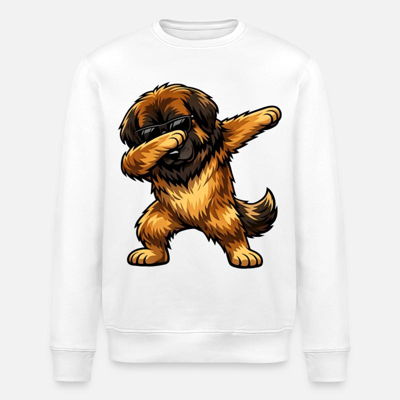 Dabbing Leonberger - Stanley/Stella Unisex Bio-Sweatshirt ROLLER - Weiß