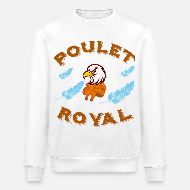 Brathähnchen-Adler-Kondor-Humor-Design - Stanley/Stella Unisex Bio-Sweatshirt ROLLER - Weiß