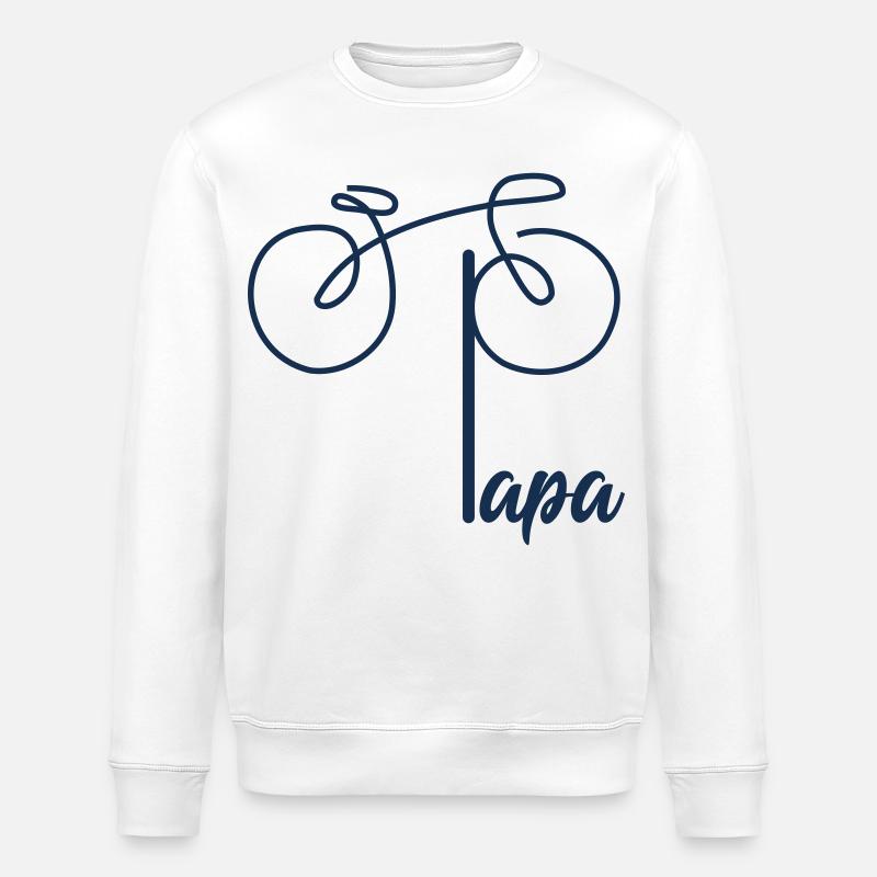 Papa vélo de route - Sweat bio ROLLER Stanley/Stella Unisexe - blanc