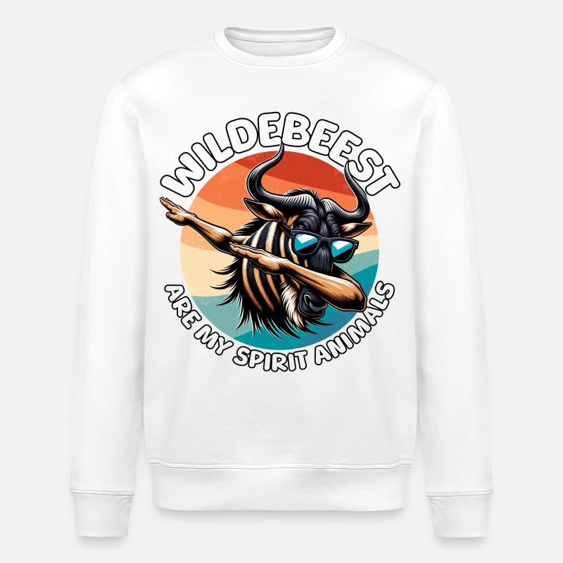 Lustige Gnu Sprüche - Stanley/Stella Unisex Bio-Sweatshirt ROLLER - Weiß