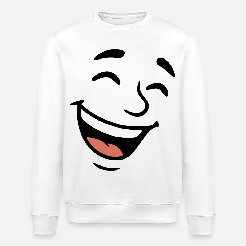Laugh - Stanley/Stella ROLLER Unisex Organic Sweatshirt - white