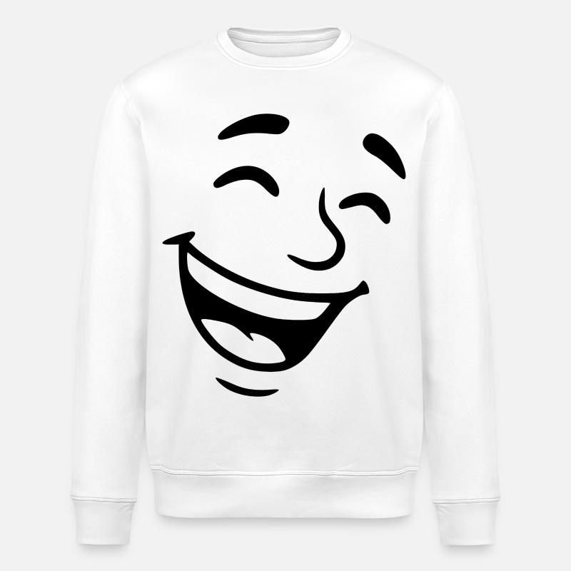 Lachen Gesicht - Stanley/Stella Unisex Bio-Sweatshirt ROLLER - Weiß