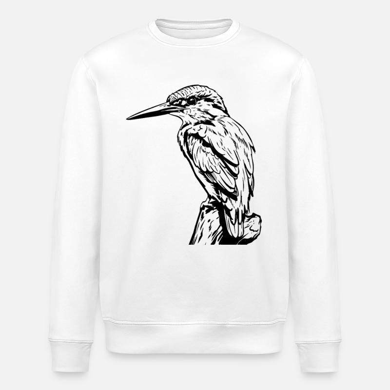 Specht / Eisvogel - Stanley/Stella Unisex Bio-Sweatshirt ROLLER - Weiß