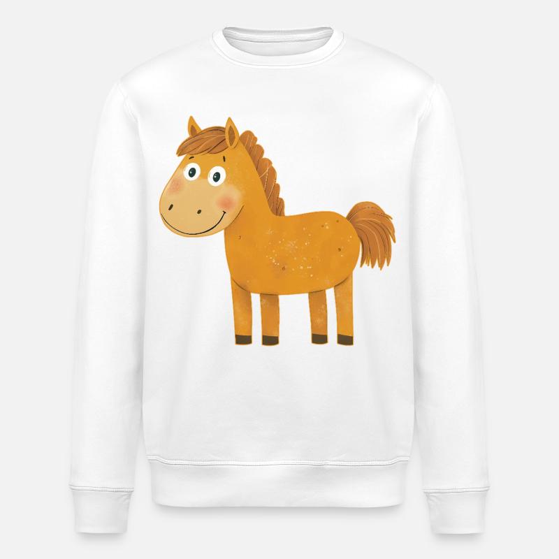 Pferd - Stanley/Stella Unisex Bio-Sweatshirt ROLLER - Weiß