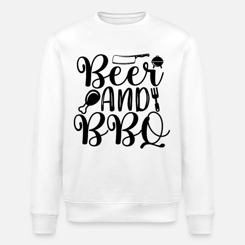 Beer & BBQ - Stanley/Stella Unisex Bio-Sweatshirt ROLLER - Weiß