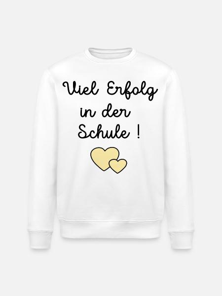 Erfolg Schule Herz - Stanley/Stella Unisex Bio-Sweatshirt ROLLER - Weiß