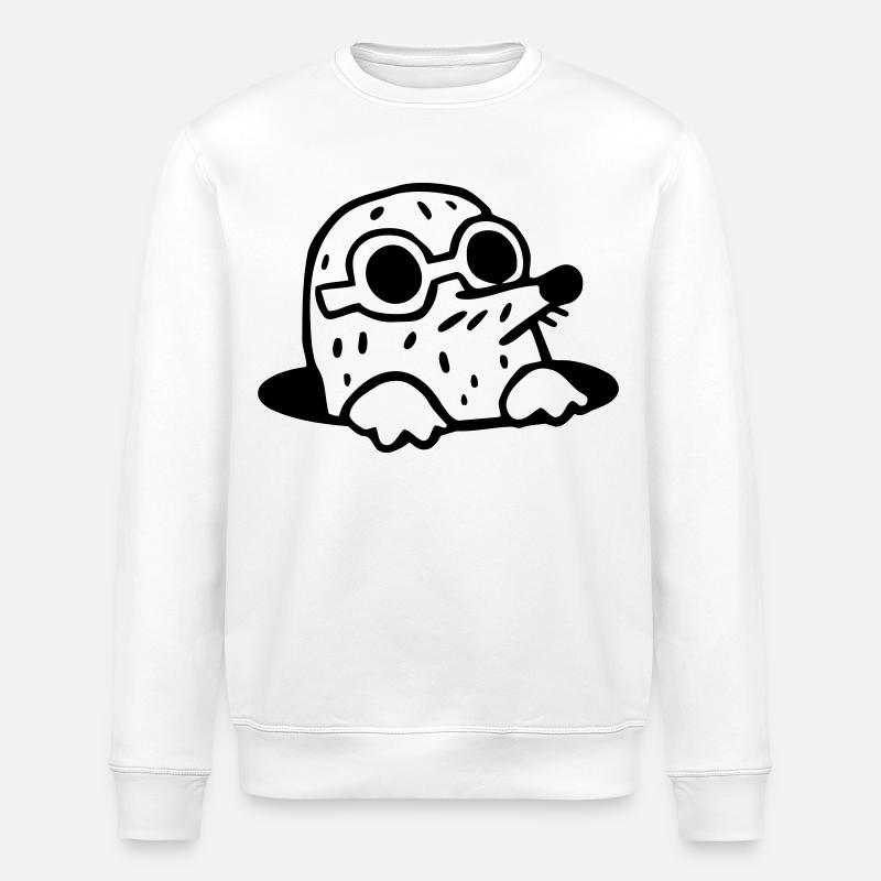 cooler Maulwurf - Stanley/Stella Unisex Bio-Sweatshirt ROLLER - Weiß