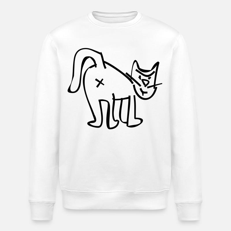 CHAT - Sweat bio ROLLER Stanley/Stella Unisexe - blanc