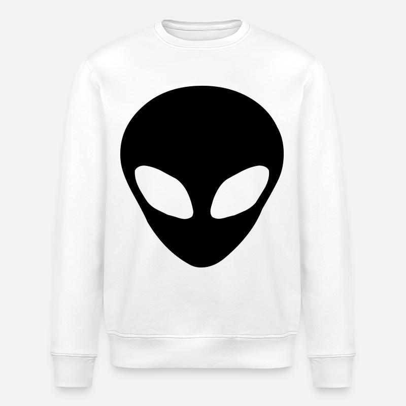 Alien Kopf - Stanley/Stella Unisex Bio-Sweatshirt ROLLER - Weiß