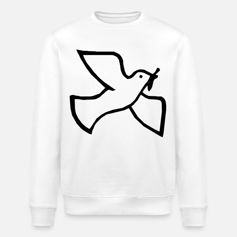 Friedenstaube - Stanley/Stella Unisex Bio-Sweatshirt ROLLER - Weiß