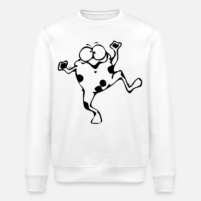 Lustiger Frosch - Stanley/Stella Unisex Bio-Sweatshirt ROLLER - Weiß