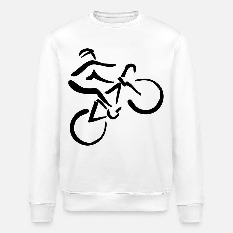 Fahrrad Fahrer - Stanley/Stella Unisex Bio-Sweatshirt ROLLER - Weiß