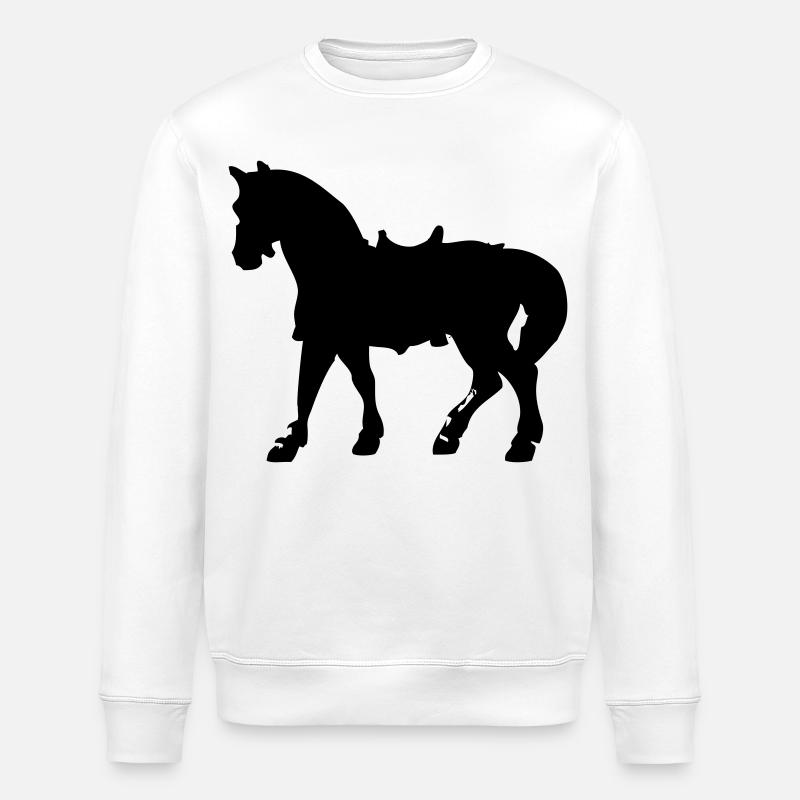 Pferd - Stanley/Stella Unisex Bio-Sweatshirt ROLLER - Weiß