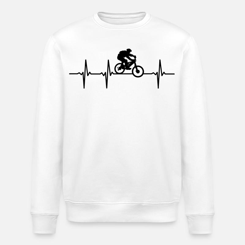 Biker pulse T-Shirts - Stanley/Stella ROLLER Unisex Organic Sweatshirt - white
