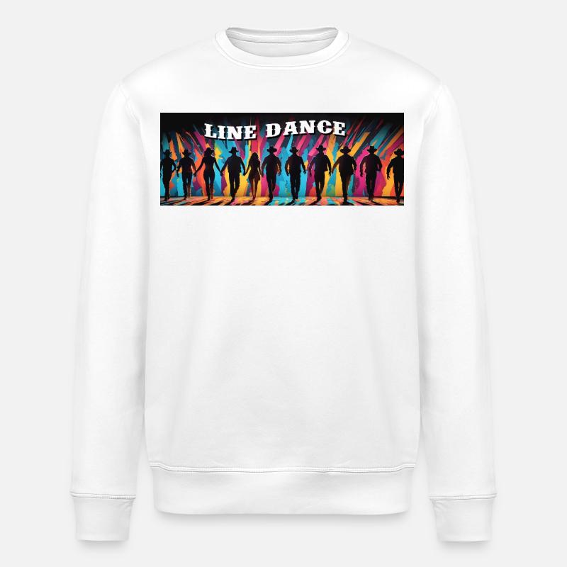 Line Dance Gruppe beim Tanzen - Stanley/Stella Unisex Bio-Sweatshirt ROLLER - Weiß