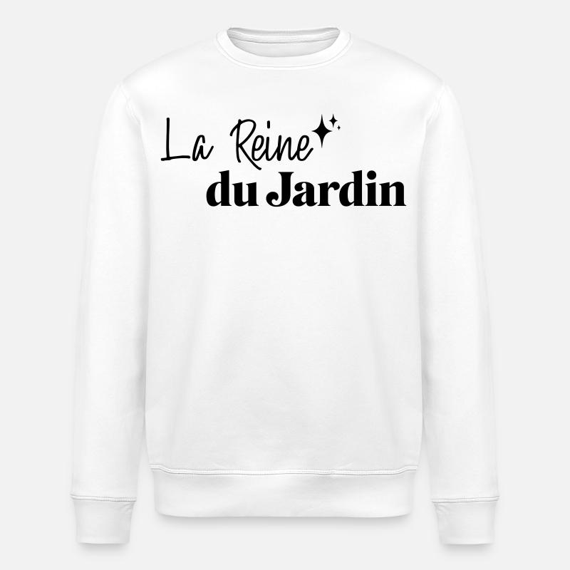Reine du jardin - Sweat bio ROLLER Stanley/Stella Unisexe - blanc