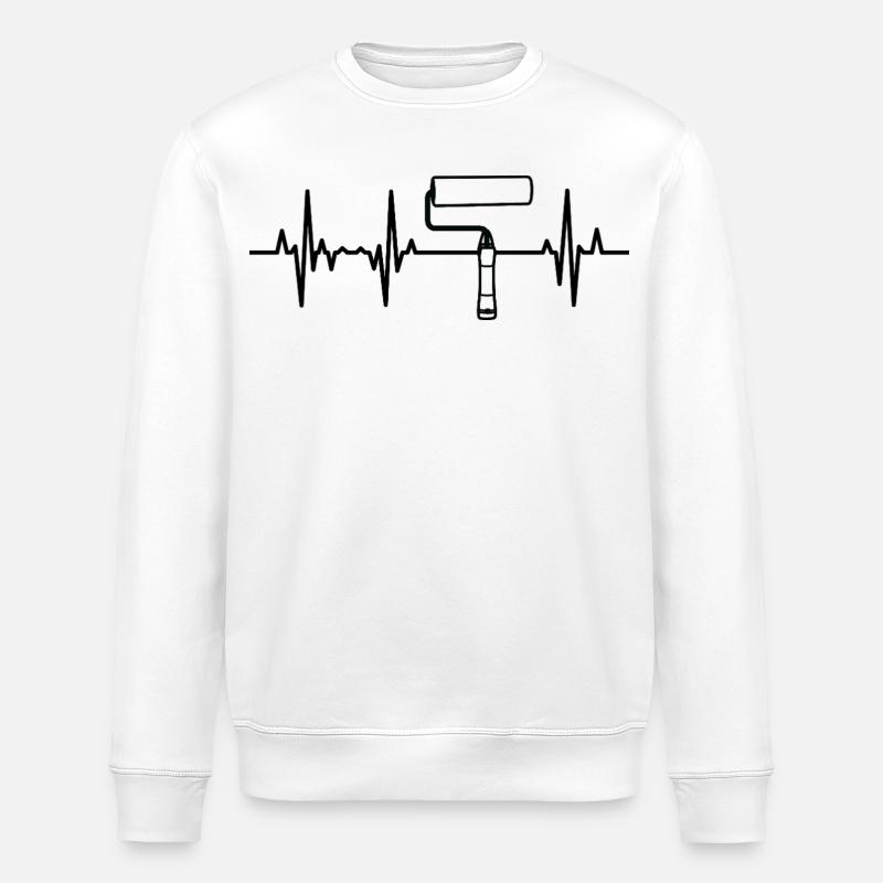 Farbroller Herzlinie - Stanley/Stella Unisex Bio-Sweatshirt ROLLER - Weiß