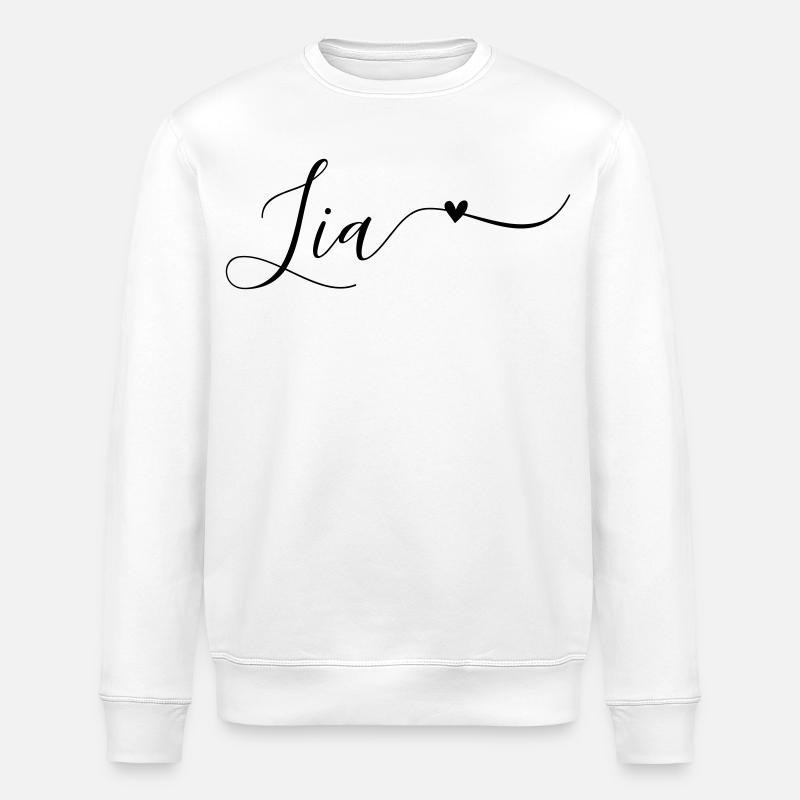 Lia Prénom Décoratif - Sweat bio ROLLER Stanley/Stella Unisexe - blanc