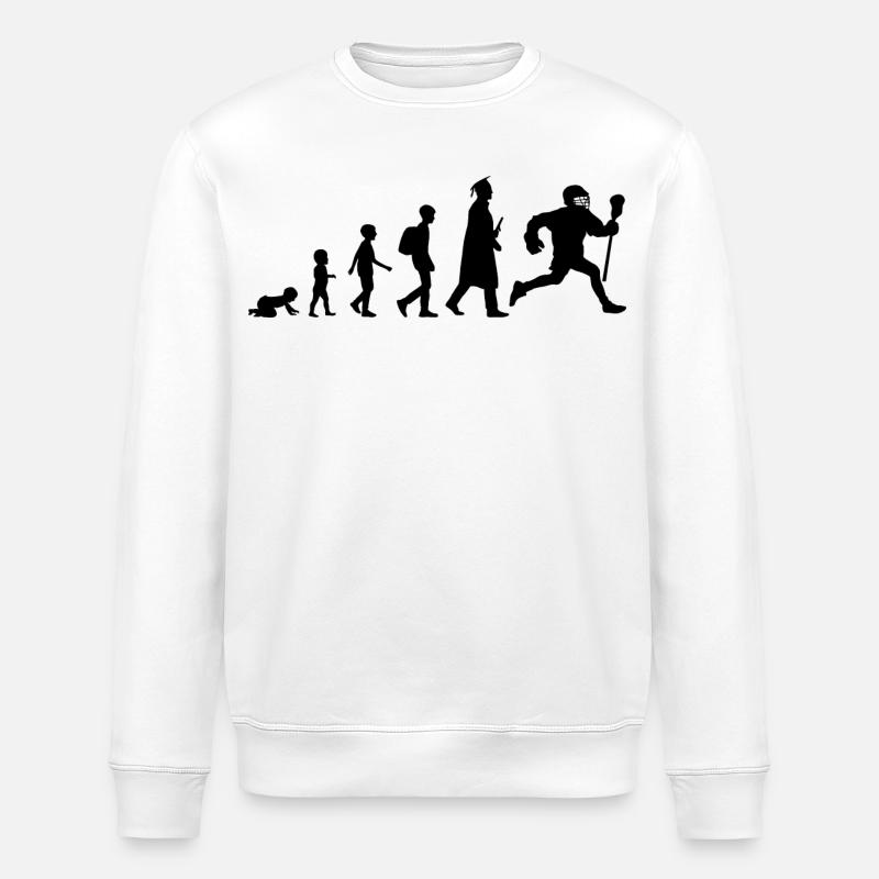Lacrosse Player Development - Stanley/Stella ROLLER Unisex Organic Sweatshirt - white