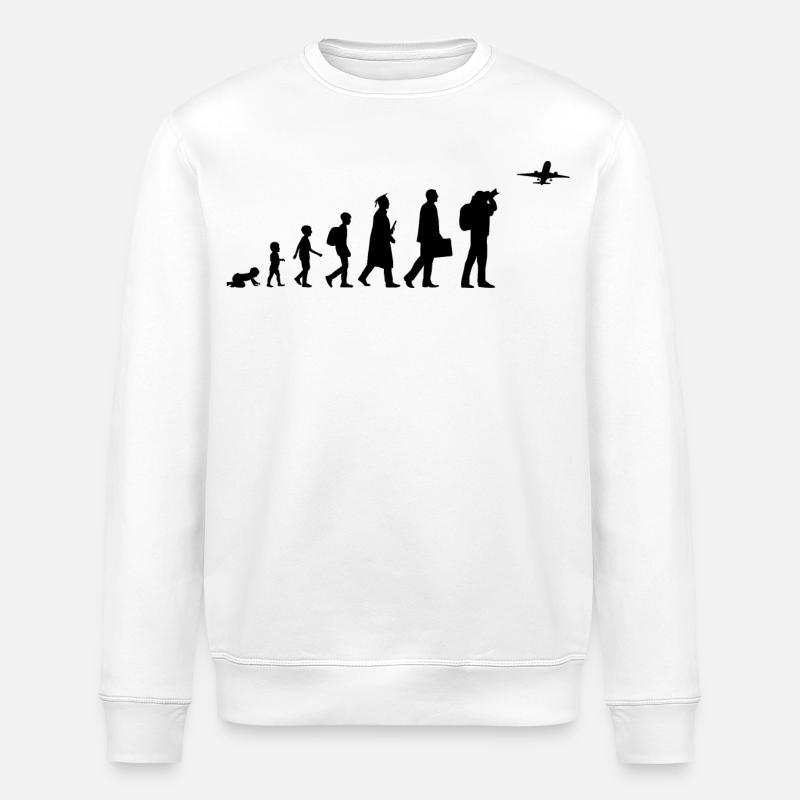 Entwicklung eines Plane Spotters - Stanley/Stella Unisex Bio-Sweatshirt ROLLER - Weiß