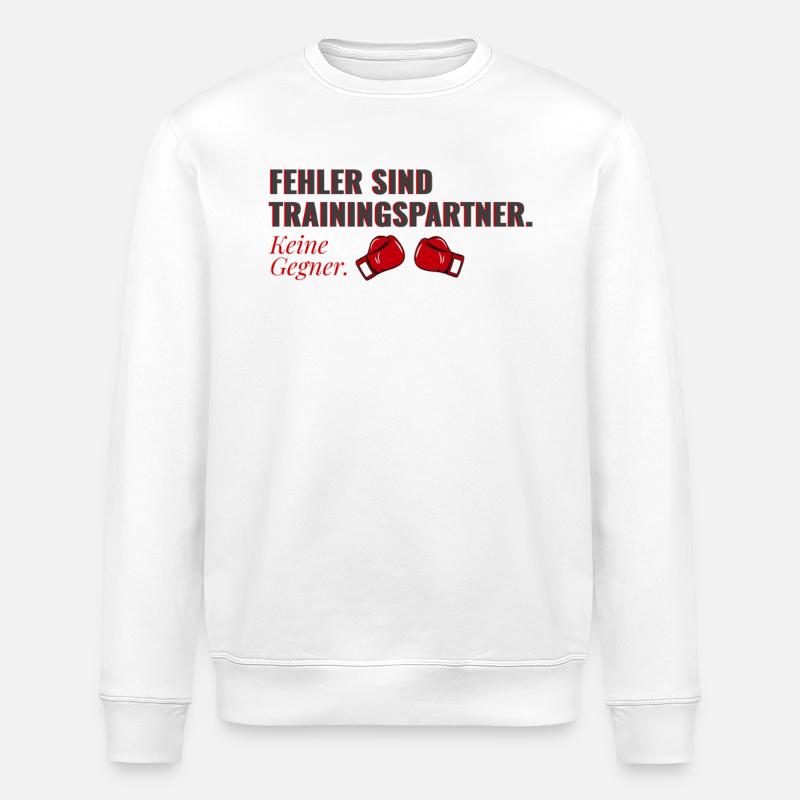Fehler sind Trainingspartner – Mindset Shirt - Stanley/Stella Unisex Bio-Sweatshirt ROLLER - Weiß