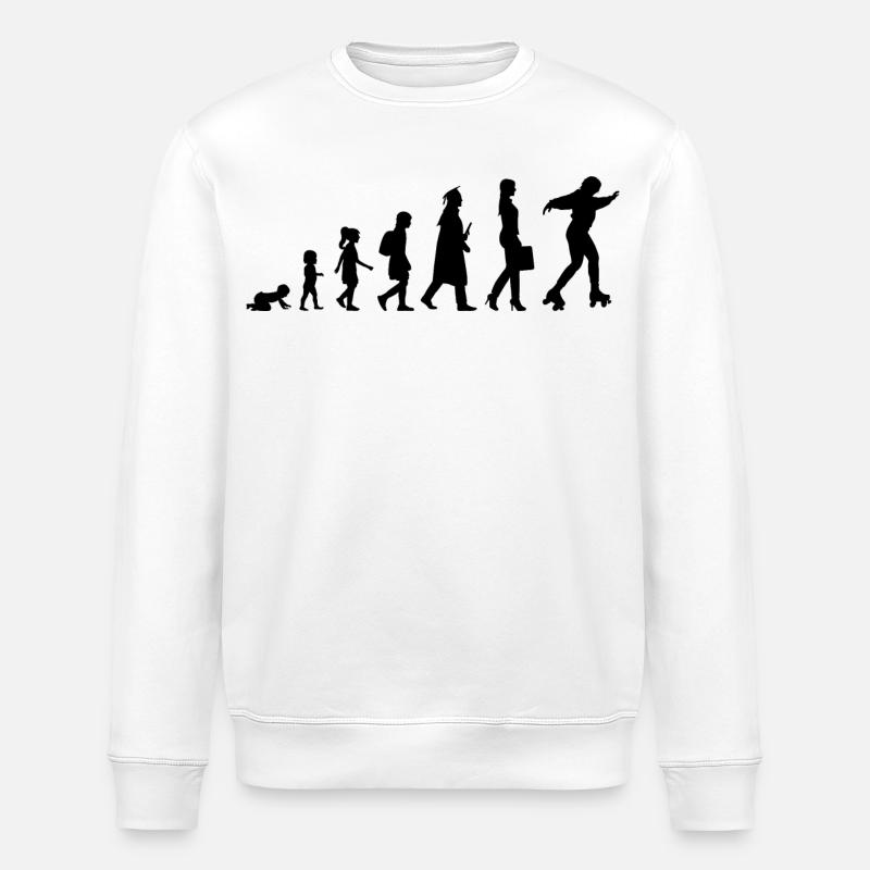 Development of roller skating - Stanley/Stella ROLLER Unisex Organic Sweatshirt - white