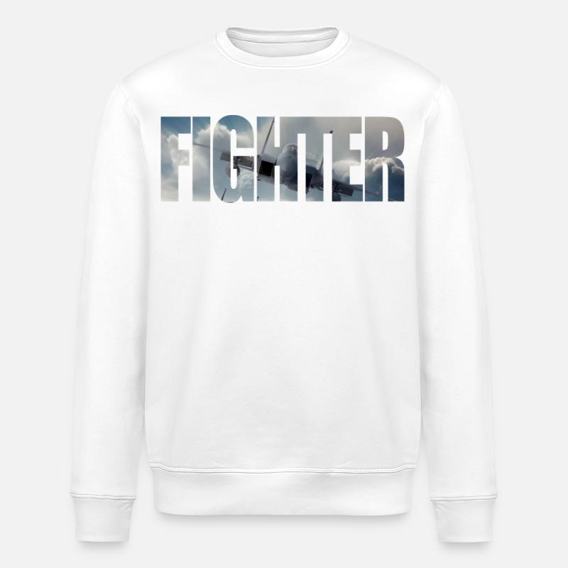 Fighter F-15 Eagle - Stanley/Stella Unisex Bio-Sweatshirt ROLLER - Weiß