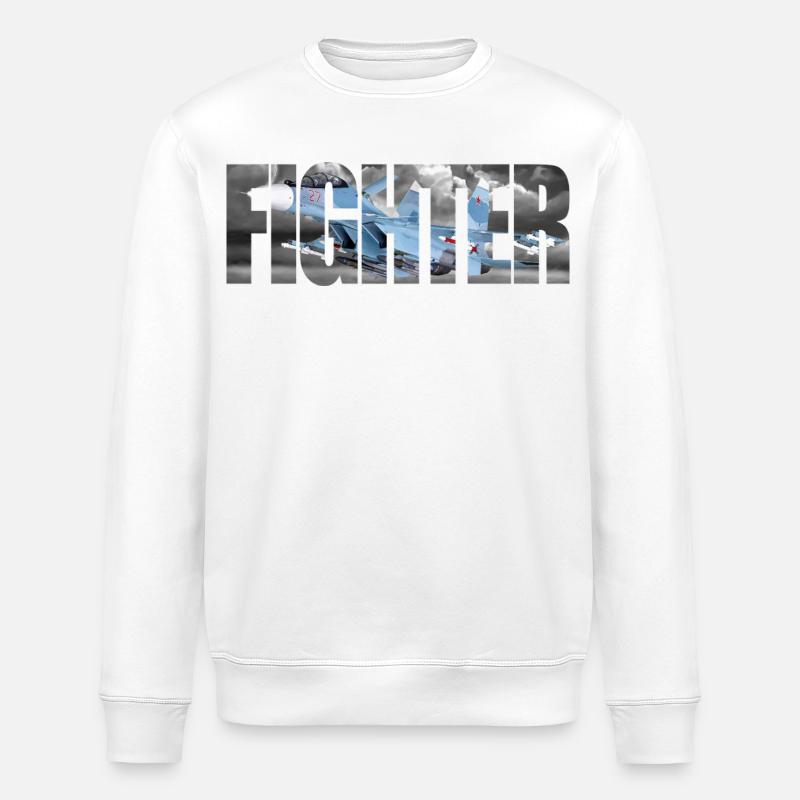 Fighter Su-30SM - Stanley/Stella Unisex Bio-Sweatshirt ROLLER - Weiß