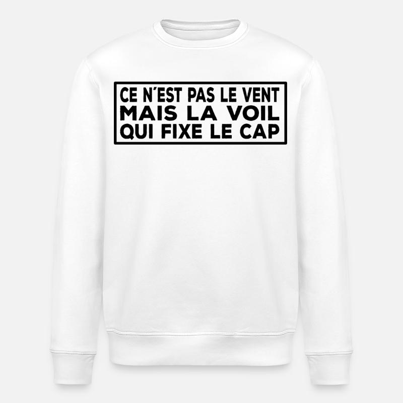 Devis Voile Française – Voile & Vent - Sweat bio ROLLER Stanley/Stella Unisexe - blanc