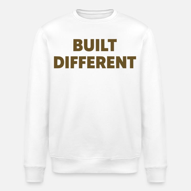 Typographie d’affirmation différente construite - Sweat bio ROLLER Stanley/Stella Unisexe - blanc