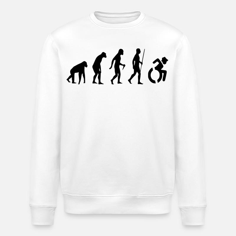 Evolution Wheelchair. The wheelchair evolution * - Stanley/Stella ROLLER Unisex Organic Sweatshirt - white